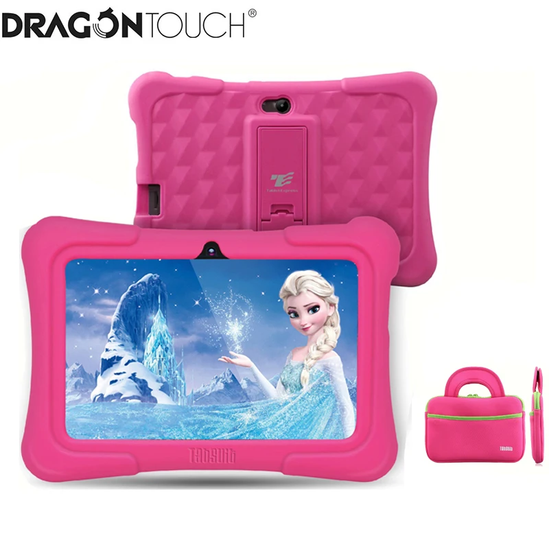 Tablette Dragon Touch Y88X Plus pour enfants, 7 pouces, 16 go, Quad Core, Android 8.1, avec sac à onglets et protecteur d