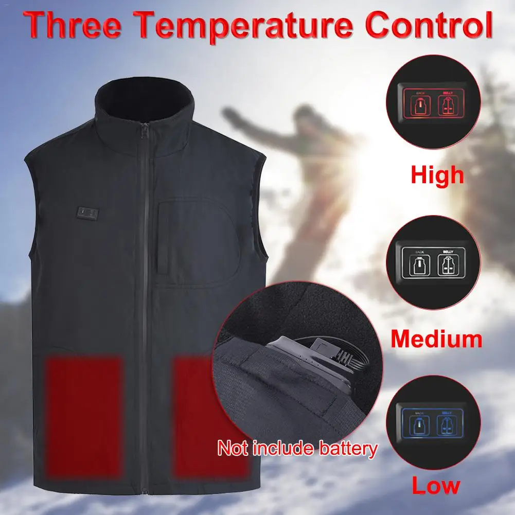 

Winter USB Infrared Heating Vest Electric Waistcoat Temperature Adjustable Heating Vest For Men Electric Thermal Clothing Vest
