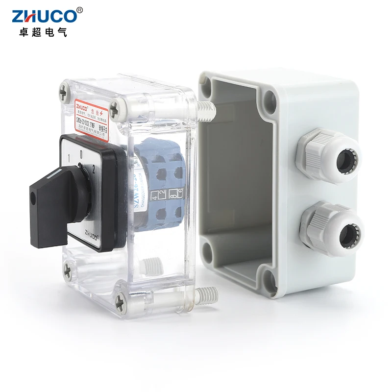 Interruptor de Comutação Universal Giratório Feito sob Encomenda da Came de Zhuco Szw26 Lw2620 D202.2 20a Pólo com Caixa Selada Impermeável e Dustproof