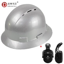 Casque de sécurité avec Kit de protège oreilles, casquette de Protection respirante pour la Construction, Protection solaire Anti écrasement sur tout le côté