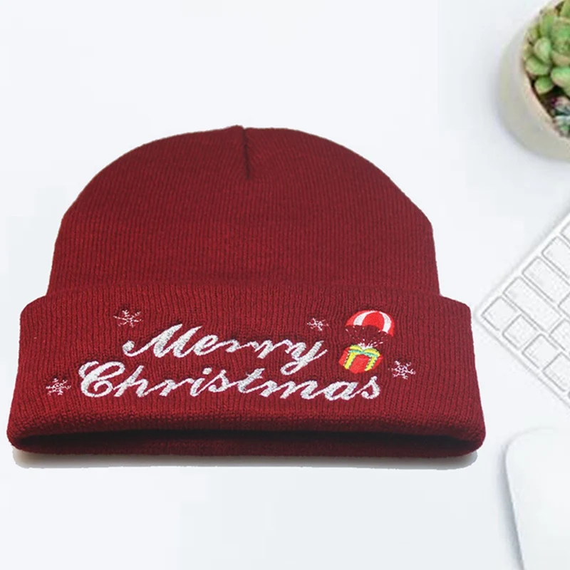 Мужская женская вязаная зимняя негабаритная шапка Mery Beanie Рождественская Шляпа Кепка