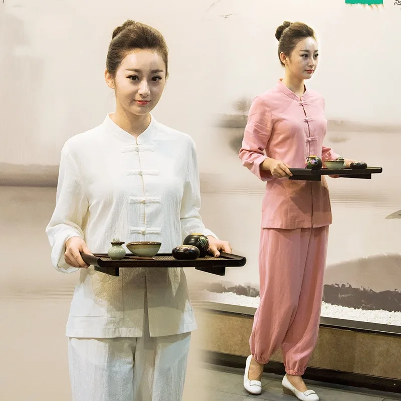 

Beauty Spa Health Care Foot Bath Chinese Style Beauty Division Technicians Work Clothes Cotton Traditional Chinese Medicine Line