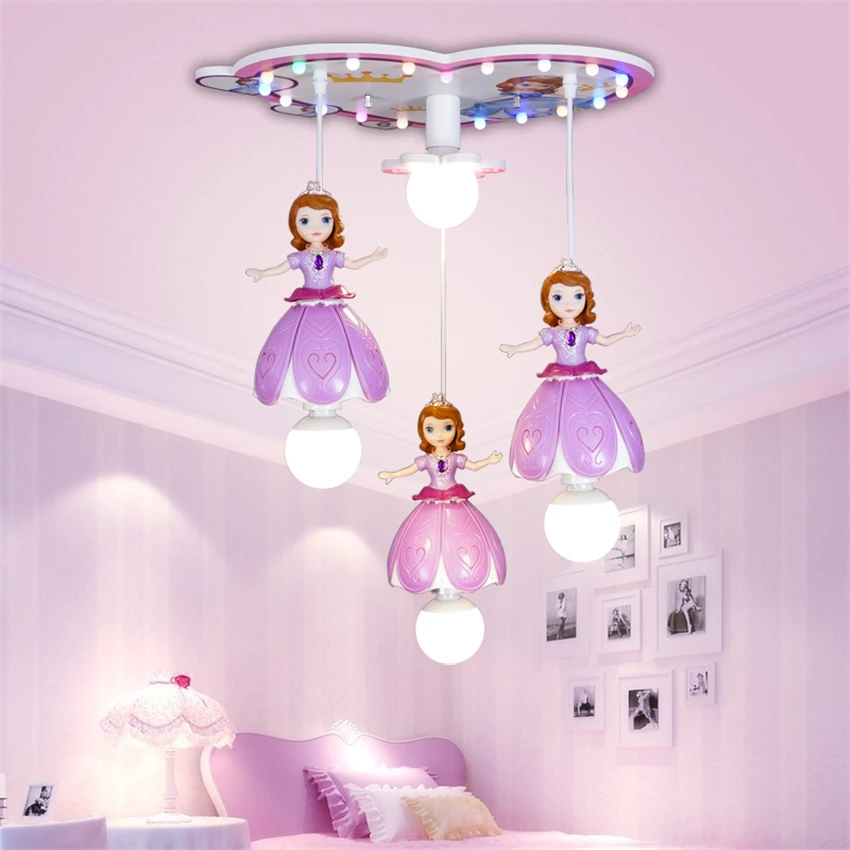 lamparas colgantes de princesa sofia para habitacion de ninos dormitorio de nina color rosa decoracion para sala de estar y jardin