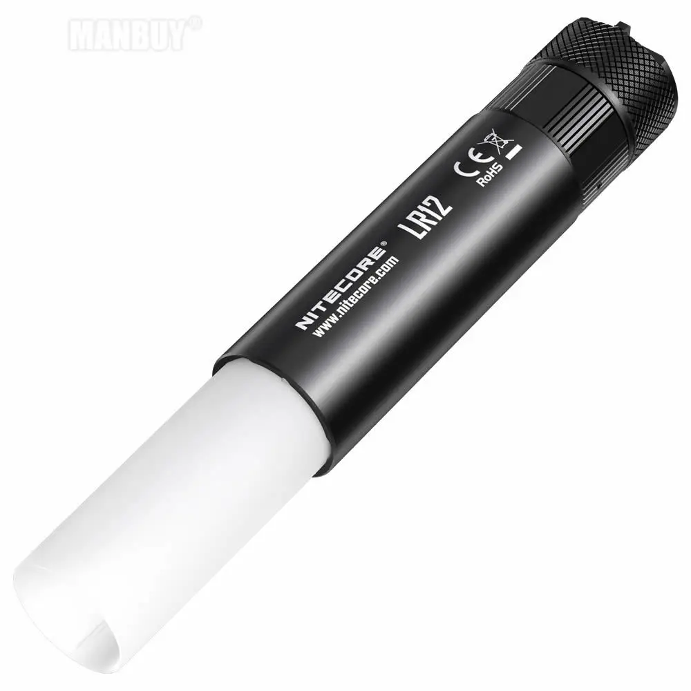 Хит продаж портативный фонарик Nitecore LR12 2 в 1 CREE XP L HD V6 LED 1000LMs без аккумулятора 18650