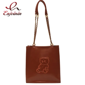 

Large Pu Leather Teddy Bear Handbag Solid Color Bags 2020 Shoulder Handbags Female Travel Casual Totes Lady Designer Bag Pouch