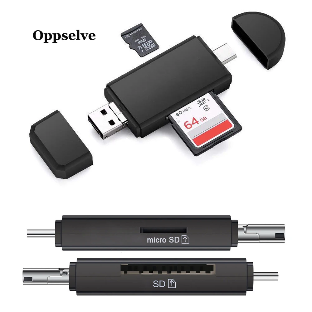 3 в 1 устройство для чтения карт Type C micro USB и высокоскоростной 2 0 универсальный OTG