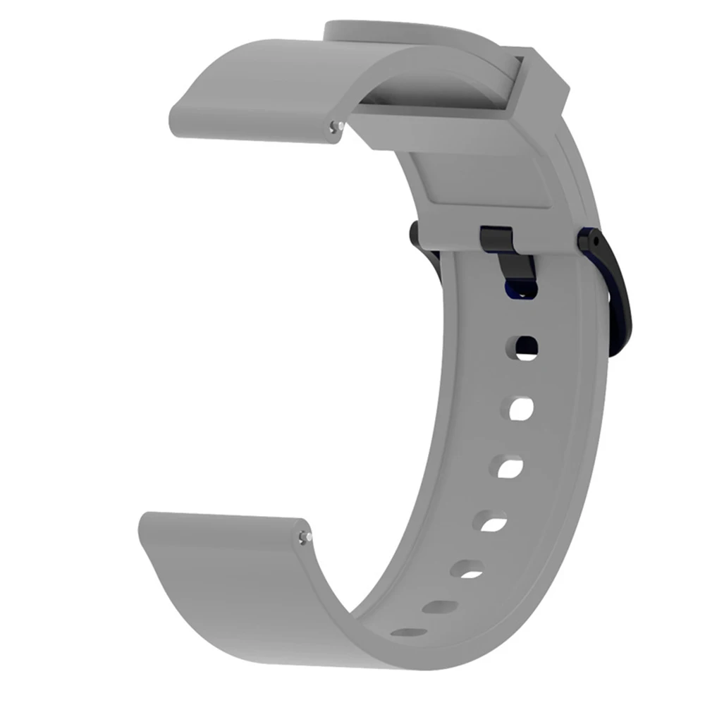 Силиконовый спортивный ремешок для Xiaomi Huami Amazfit Bip умные часы 20 мм сменный Браслет умные аксессуары - Цвет: Серый