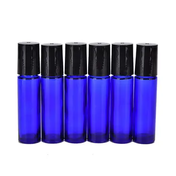 

1Set Aromatherapy Essential Oil Roller Bottles 10ml Glass Roll On Bottles Refillable Bottles With Metal Ball & Brushed Cap