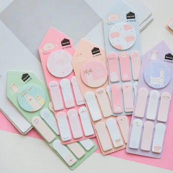 

20Set Memo Pads Sticky Notes Alpaca Unicorn Paper Notepad iary Scrapbooking Stickers Office School stationery Bookmark