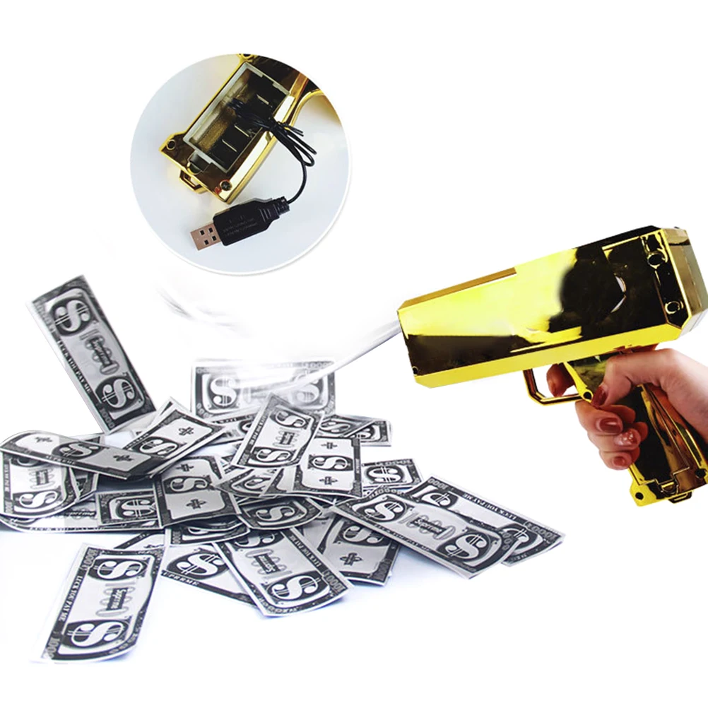 Spray Gun Toy Spit Machine Ins Explosion Section Banknotes Money Outdoor Party Regulation Atmosphere Birthday Wedding Gift | Игрушки и