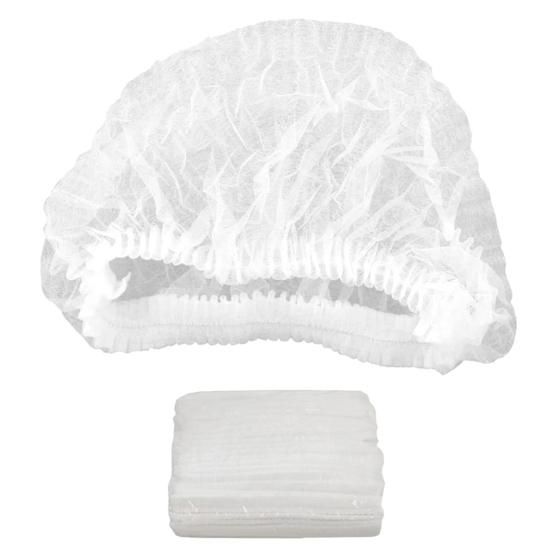

500PCS 21 inch Disposable Bouffant Caps Hair Head Cover Net Non-Woven for Nurse Tattoo Food Service