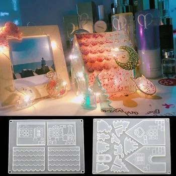 

Christmas House Silicone Mold DIY Crystal Epoxy Resin Modeling Handmade Jewelry Making Tool Supplies