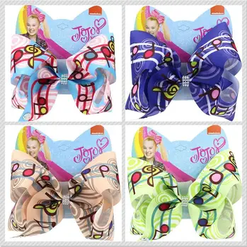 

8Pcs /set Piano symbol Big Bow Hair Clip Hairpins for Girls Bowknot Barrette Large Children Hairgrips Hair Accessories 8inch