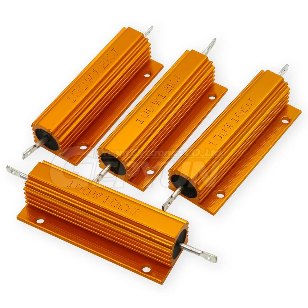 100W Aluminum Power Metal Shell Case Wirewound Resistor 0.05 0.1 0.5 1 2 6 8 10 20 200 500 750 800 1K 10K ohm 0.01-100K 1pcs wirewound resistor
