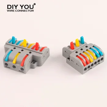 

5/10/30/50PCS PCT SPL Quick Wire Connector electrical Led splitter Universal Push-in Conductor Wiring Connectors Terminal Block