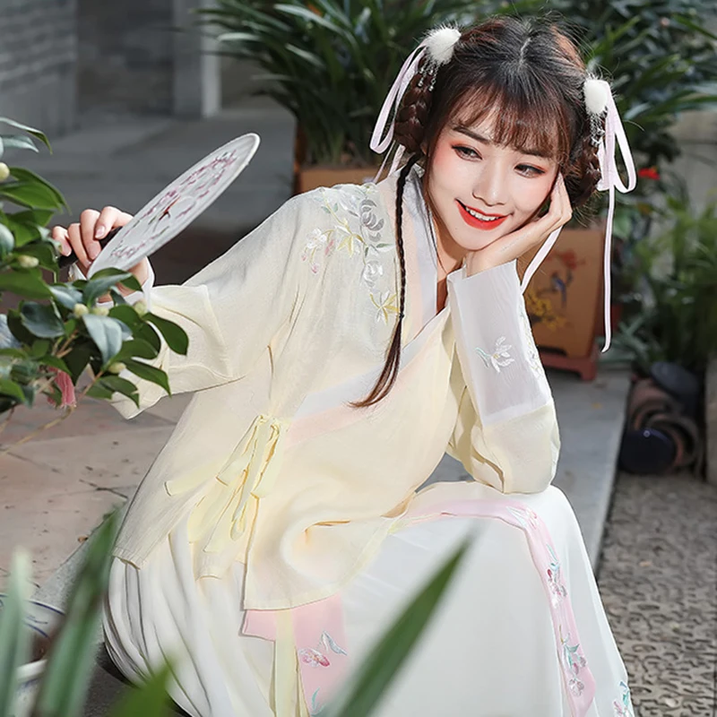 Женское восточное платье династии Цин Hanfu для танцев традиционное