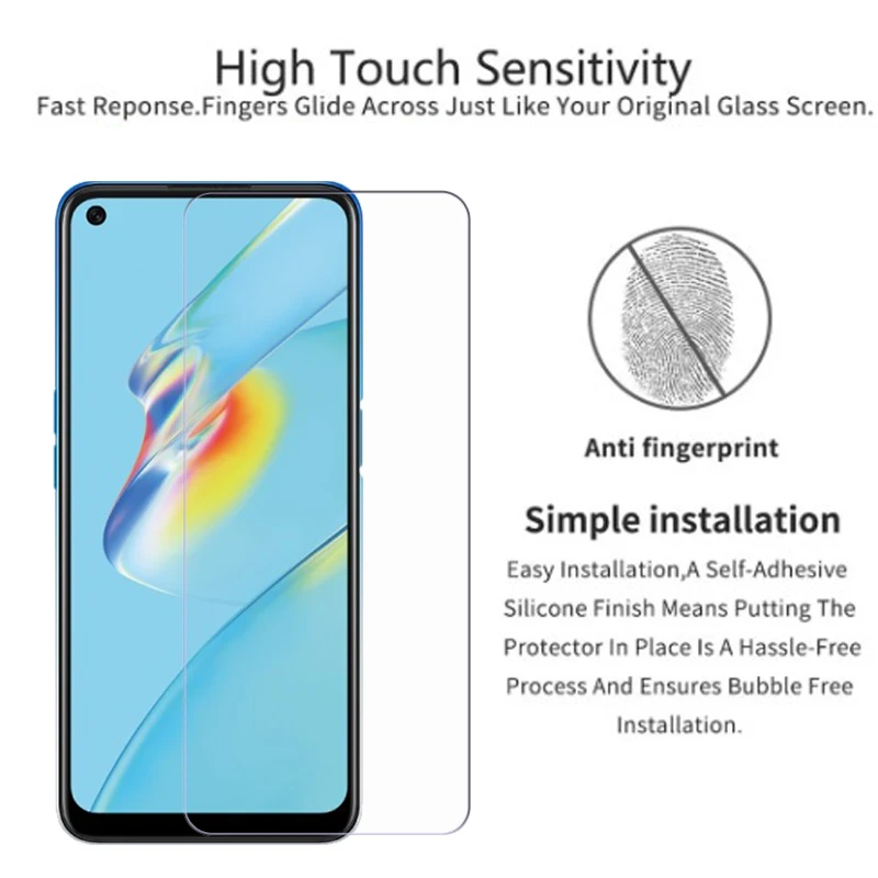 2Pcs Tempered Glass For OPPO A54 A53s A57s A53 A52 A5 A55s Cover Screen Protector Film For OPPO A 5 5s 52 53 53s 54 55 5G Glass