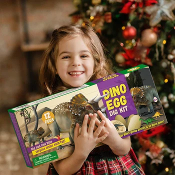 

12pcs Funny Party Science Model Dinosaur Eggs Dig Kit DIY Paleontology For Kids Excavation Educational Toys Birthday Gift