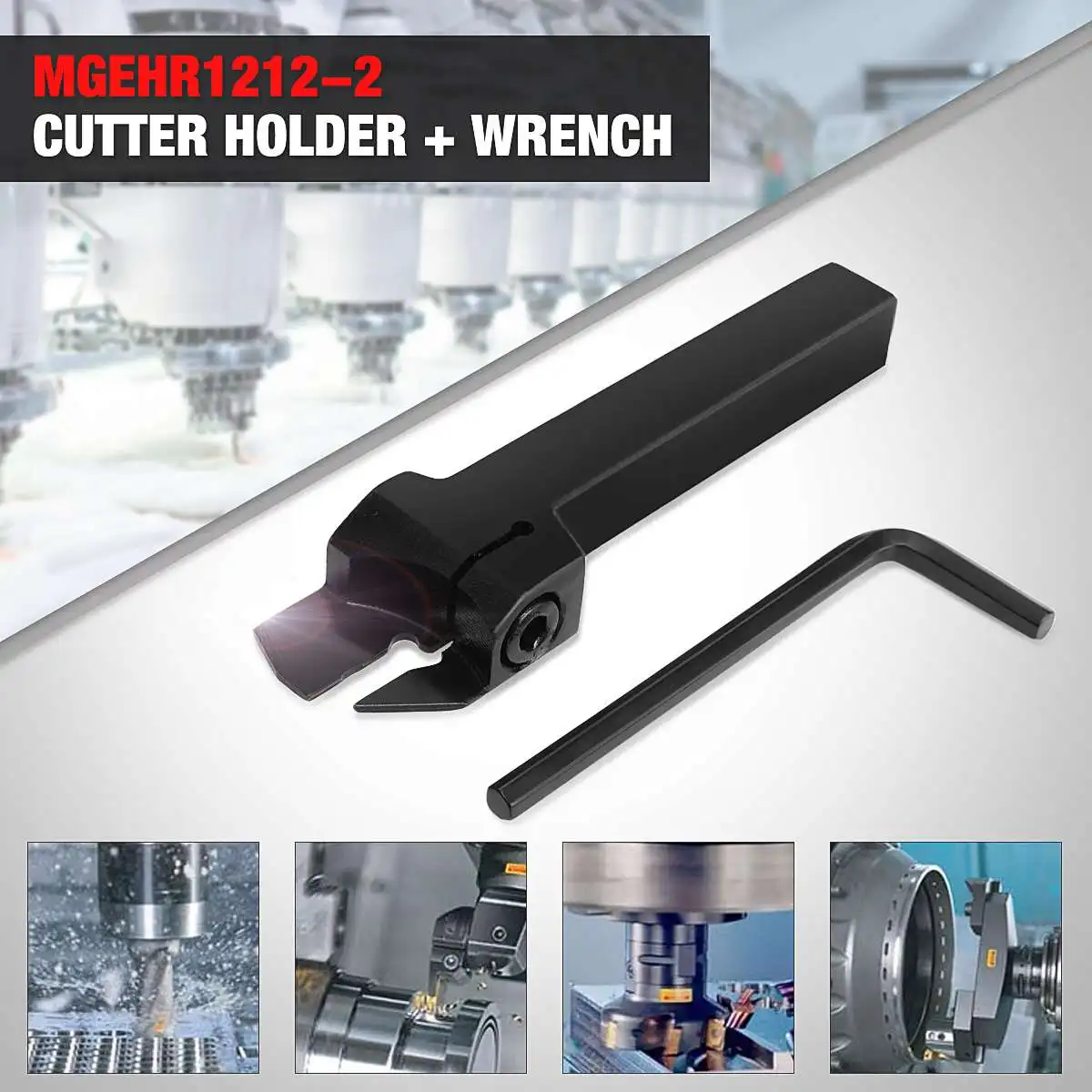 

New MGEHR1212-2 Slot Cutter Grooving Boring Bar CNC Lathe Turning Tool Holder 4" For MGMN200 High Quality