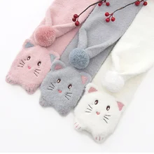 Осенне-зимний милый теплый шарф для маленьких мальчиков и девочек в Корейском стиле