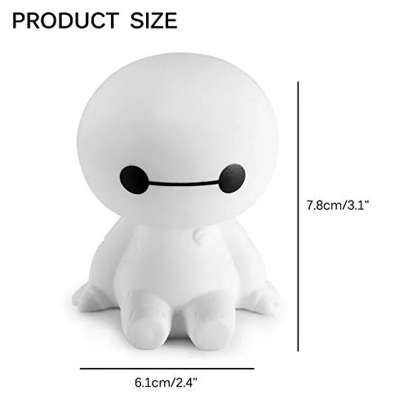 Мультяшный пластиковый робот Baymax с качающейся головой, фигурка автомобиля, украшения, авто украшения, интерьер, герой, кукла, игрушка, украшение, аксессуары