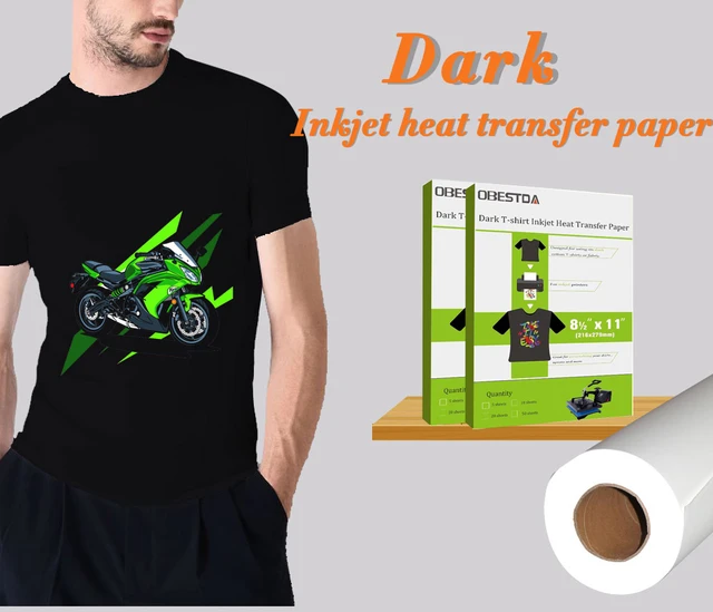 5 Sheets Inkjet Printable Iron-On Heat Transfer Paper A4 Size Light Fabrics Heat  Transfer Paper for Inkjet Printer DIY T - AliExpress