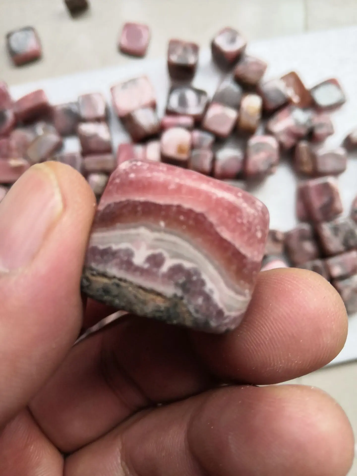 50 г натуральный кристаллический камень Родохрозит кристалл макадма крупные