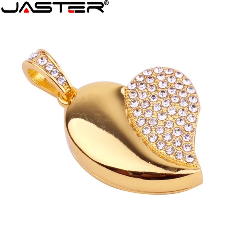 USB флеш накопитель JASTER в форме сердца 4/8/16/32/64 ГБ|u disk|crystal heart usbheart usb |