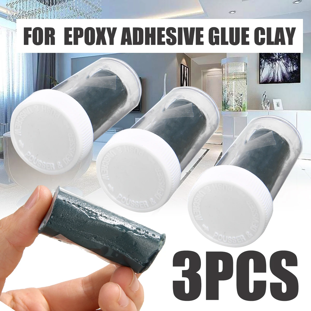 3 Tube Strong Epoxy Adhesive Glue Clay Repair Glue Resin Cement Putty For Wood Iron Plastic Pipe