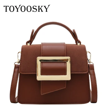 

TOYOOSKY Women's Designer Handbag 2019 Fashion High Quality PU Leather Women Crossbody Bag Buckle Lady Small Tote Shoulder Bag