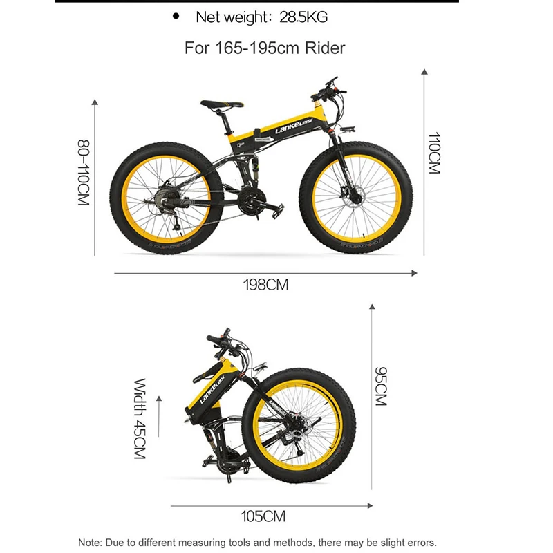 LANKELEISI Ebike with 26'' 48V 1000w Big Power Folding Electric Bike14.5A Li-ion Battery Fat Tire Electric Bicycle Upgraded Fork LANKELEISI Ebike with 26'' 48V 1000w Big Power Folding Electric Bike14.5A Li-ion Battery Fat Tire Electric Bicycle Upgraded Fork