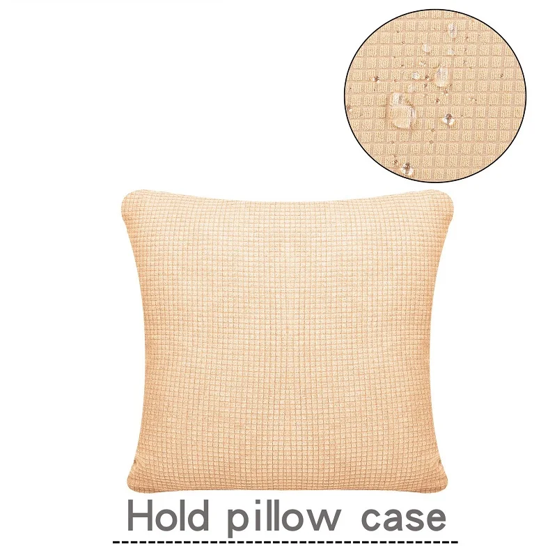 Водонепроницаемый чехол для подушки полярная флисовая наволочка растягивающаяся подушка для кровати наволочка для подушки - Цвет: Beige