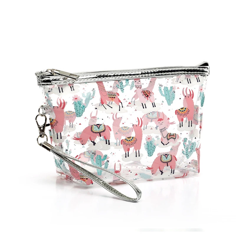 

Transparent Cosmetic Bag Makeup Bags Clear Portable Waterproof Toiletry Bag Storage Pouch Cartoon Pencil Case For Girl 