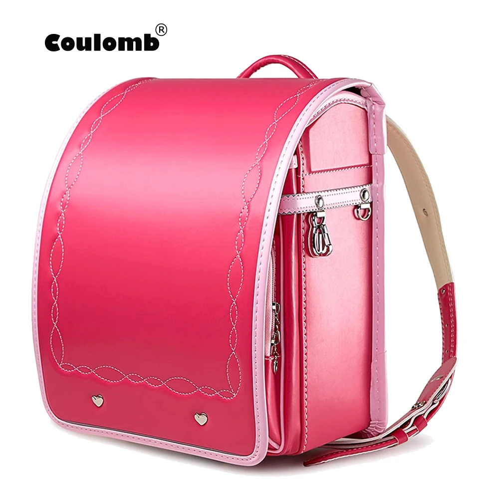 

Coulomb japanese school bag randoseru children shcool bags for girs high quality PU Teenagers beautiful from japan