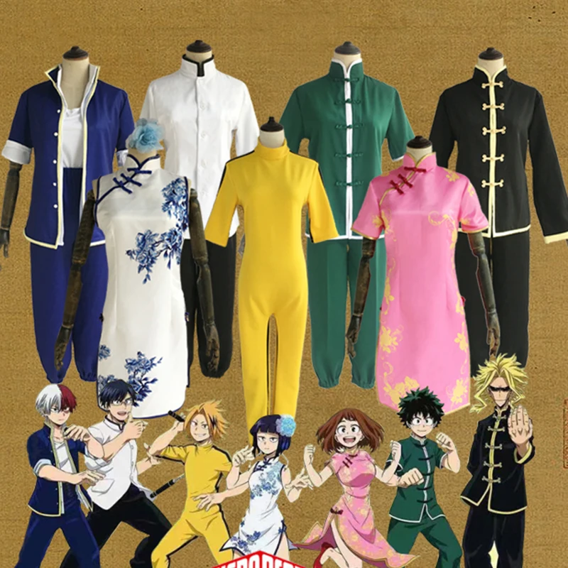 Аниме Комикс моя геройская Академия косплей костюмы Midoriya Izuku OCHACO URARAKA Косплей