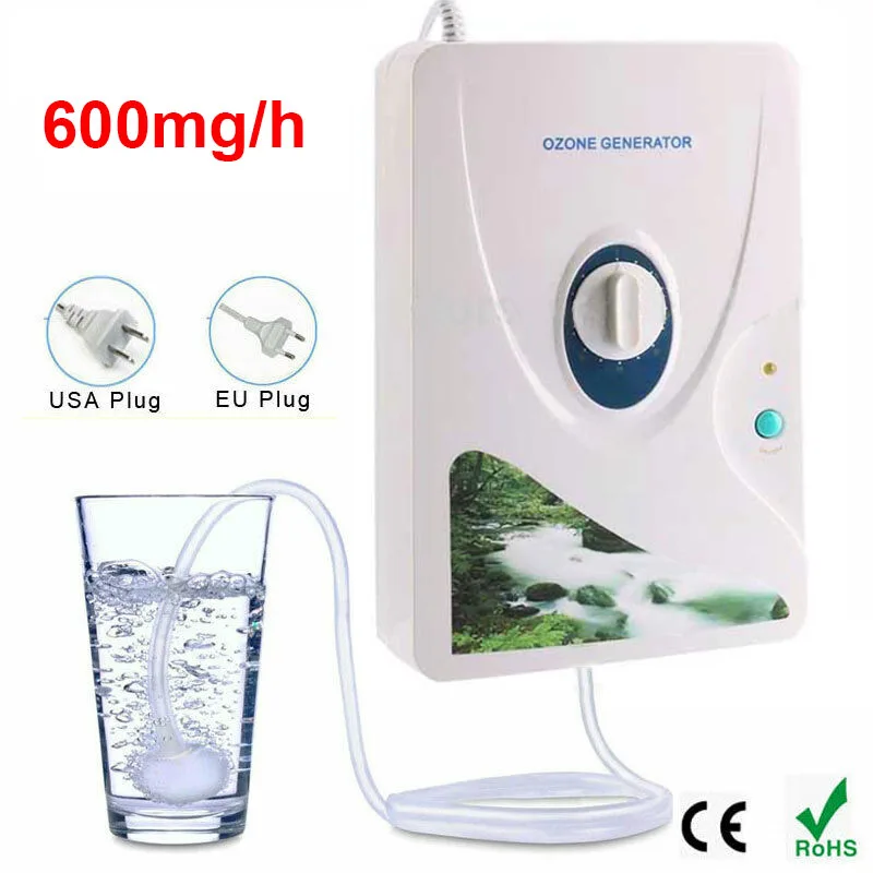600mg/h 220V 110V Ozone Generator Ozonator ionizer O3 Timer Air Purifiers Oil Vegetable Meat Fresh Purify Air Water - Famidy.com