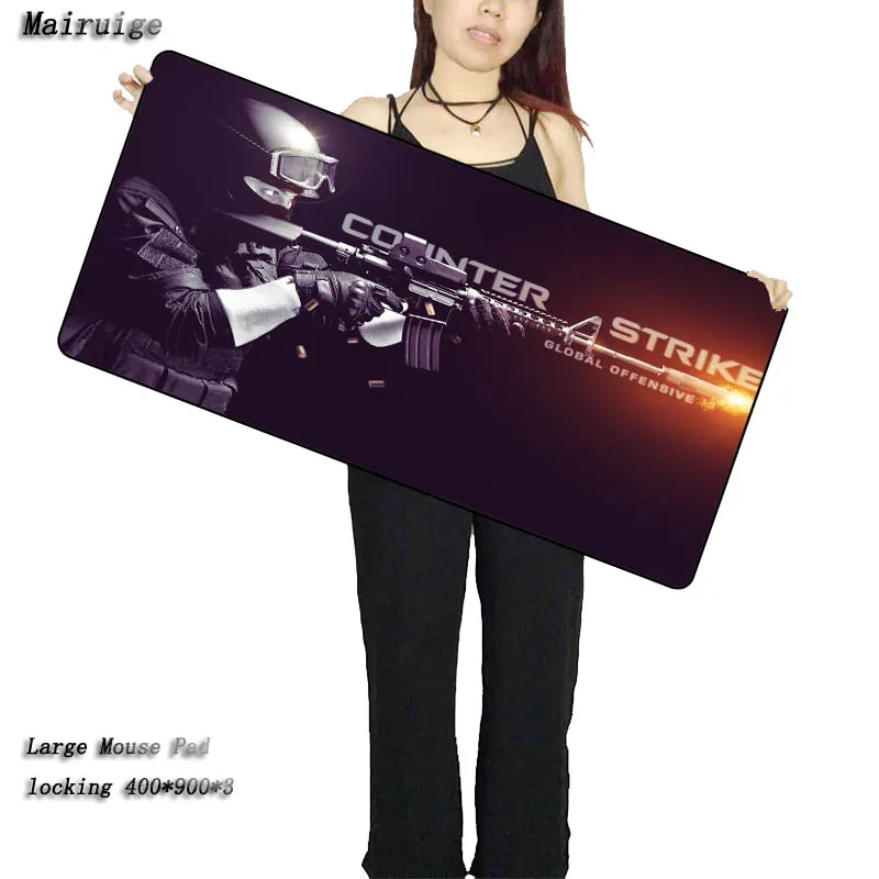  Counter Strike CSGO Print Locking Edge PC Computer Gaming Mousepad Rubber Play Mat For League of Le