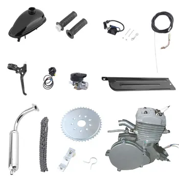 

80cc 2-Stroke Engine Motor Kit for Motorized Bicycle Bike Gas Powered Black DIY Motorized Bicycle Replacement