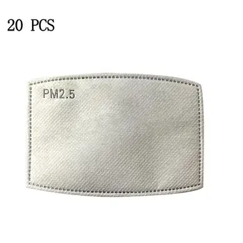 

10pc/20pc PM2.5 Mask Filter Cartridge Dustproof 5-layer Disposable Replacement Pad for Mouth Mask