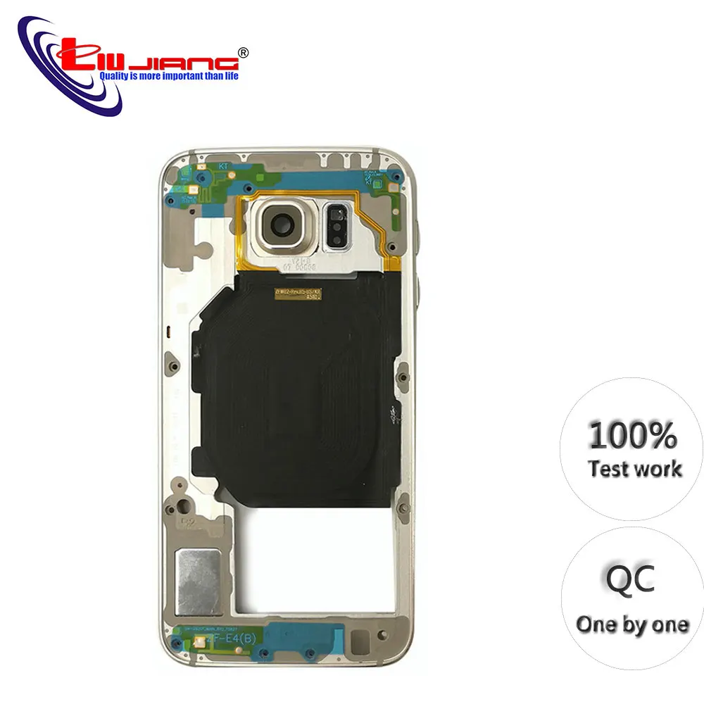 Оригинальная средняя рамка для Samsung S6 G920 G920F G920A G920T корпуса с задней камерой