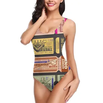

New Sexy 2020 summer sexy new swimwear bikini pants women swimsuit women Baseball Championship Retro Admission Tickets set