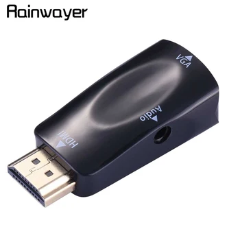 

Rainwayer HDMI to VGA Adapter Audio Cable Converter Male to Female Support HD 1080P For PC Laptop TV Box Projector A2