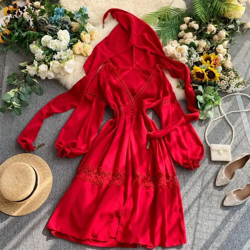 Женское ажурное пляжное платье WAVSIYIER элегантное винтажное праздничное бохо
