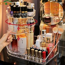 360 grad Rotation Transparent Acryl Kosmetik Lagerung Box Fashion Spin Multi-funktion Abnehmbare Make-Up Schönheit Veranstalter