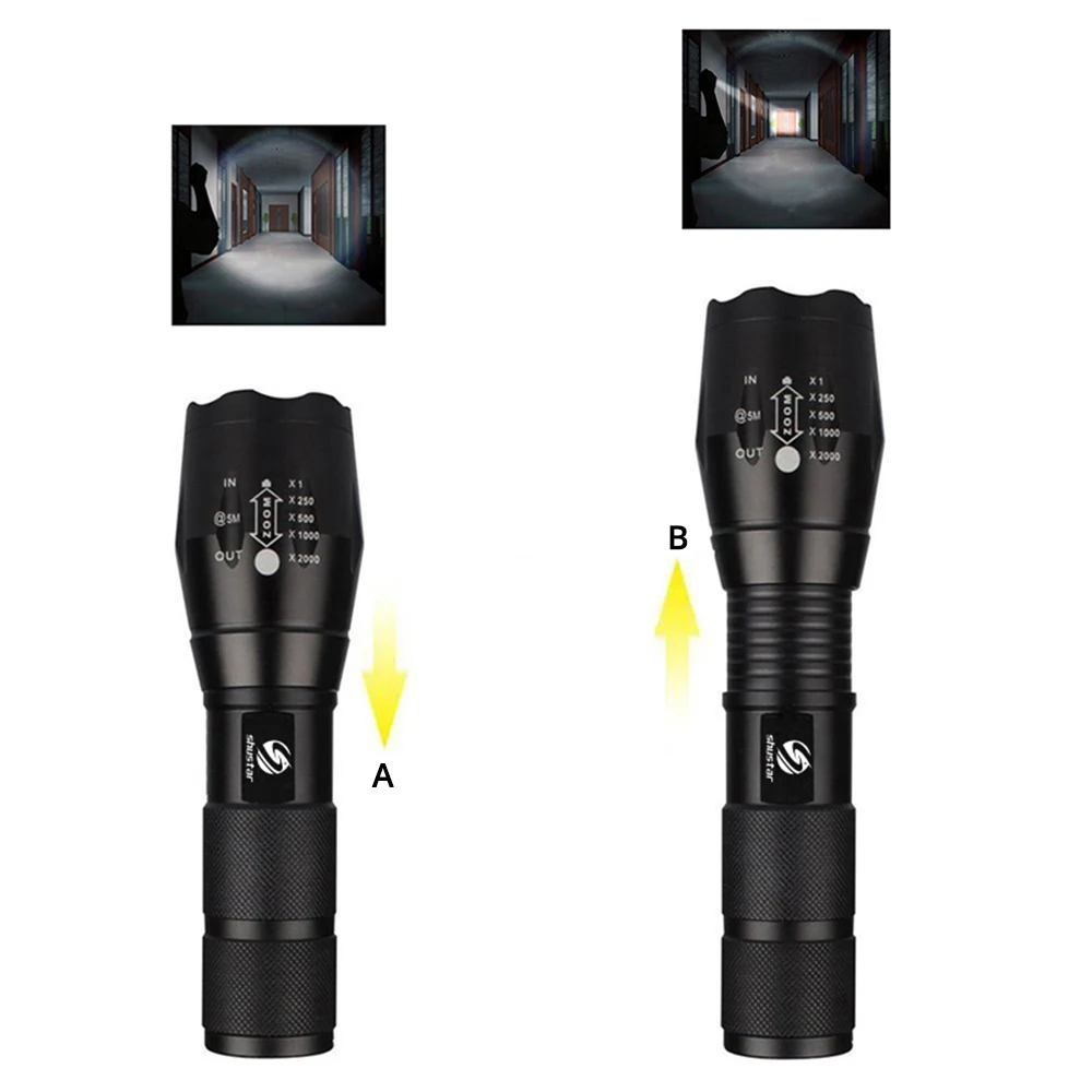 Светодиодный фонарик Ультраяркий фонарь T6/L2/V6 для кемпинга 5 режимов переключения водонепроницаемый масштабируемый Велосипедный свет использовать аккумулятор 18650
