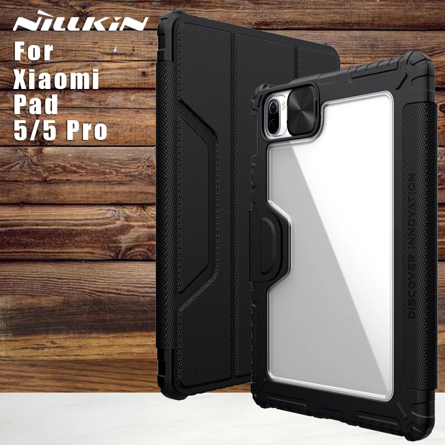 

Nillkin for Xiaomi Mi Pad 5 Pro Case Camera Protection Bumper Flip Leather Case Back Cover for Xiaomi Pad 5