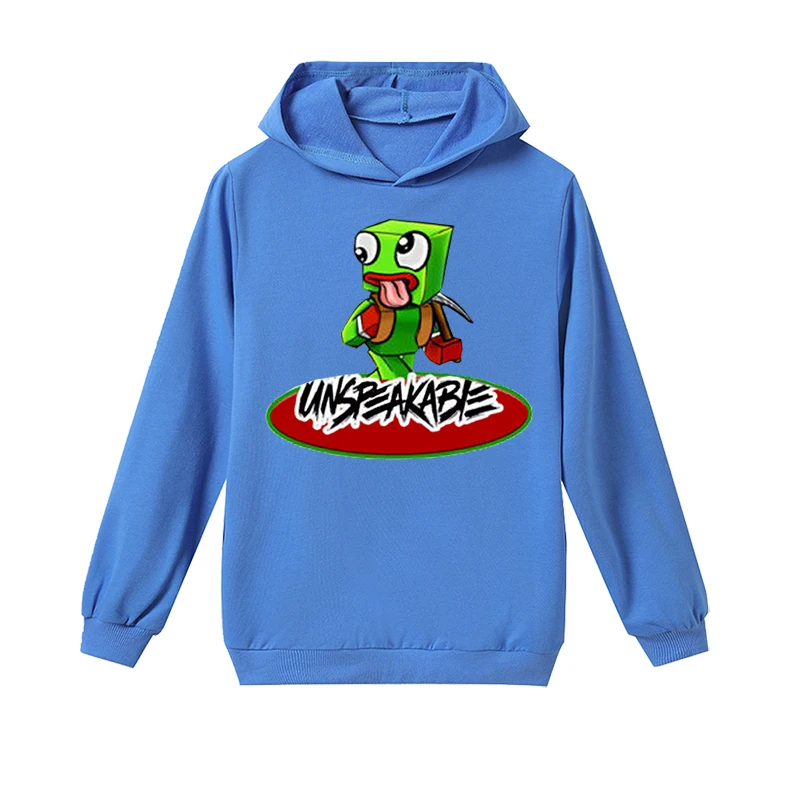 Новинка года; футболка с надписью «Unspeakable Inspired»; Детский свитер с надписью «Youtube Gaming Vlog»; детская футболка; топы для девочек; футболки; толстовки из хлопка - Цвет: H1240