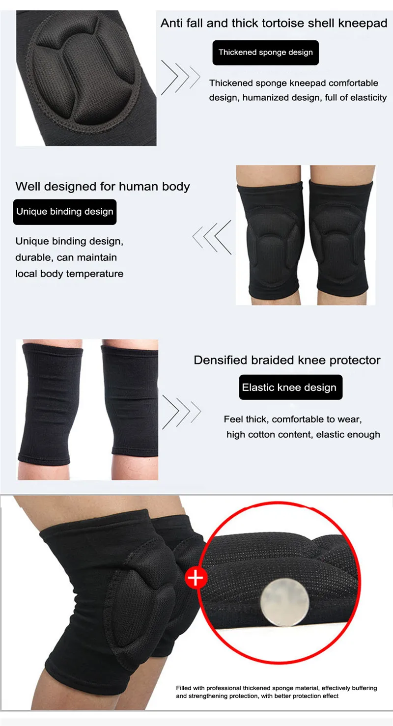 Sports Kneepad 2pcs/Set Elastic Knee Support Brace