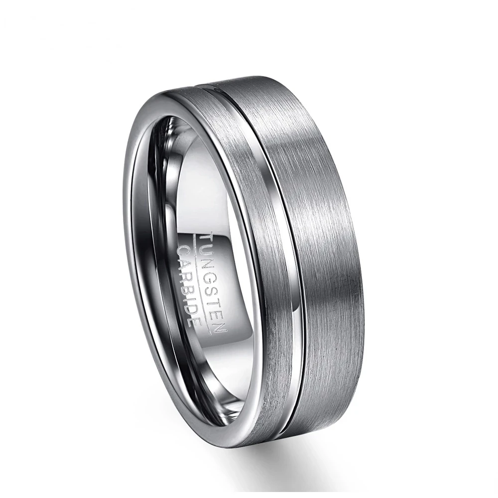 Fashion Wedding Rings Engagement Simple Unisex Stainless Steel For Men Women Anniversary Gift Jewelry