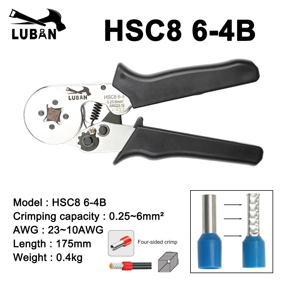 6-4B 黑色手柄白色金属LUBAN